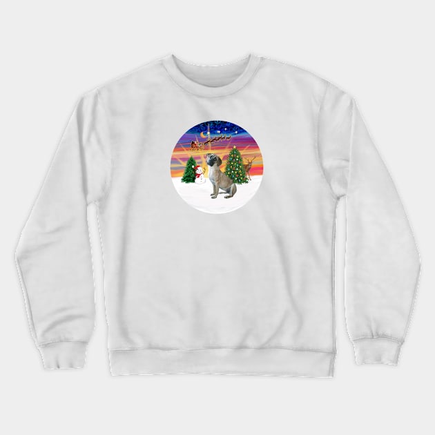 Santa's Sunset Take Off Featuring a Black Mouth Cur Crewneck Sweatshirt by Dogs Galore and More